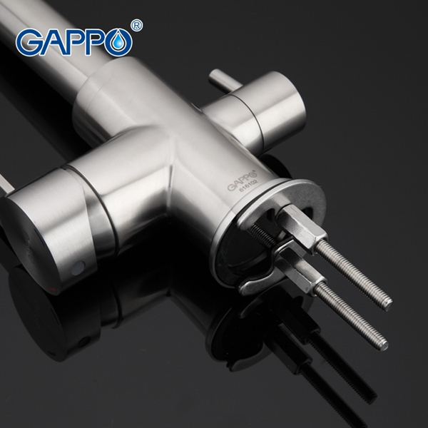 Приобрести gappo смеситель для кухни g4399 с фильтром, нержавеющая сталь 85256