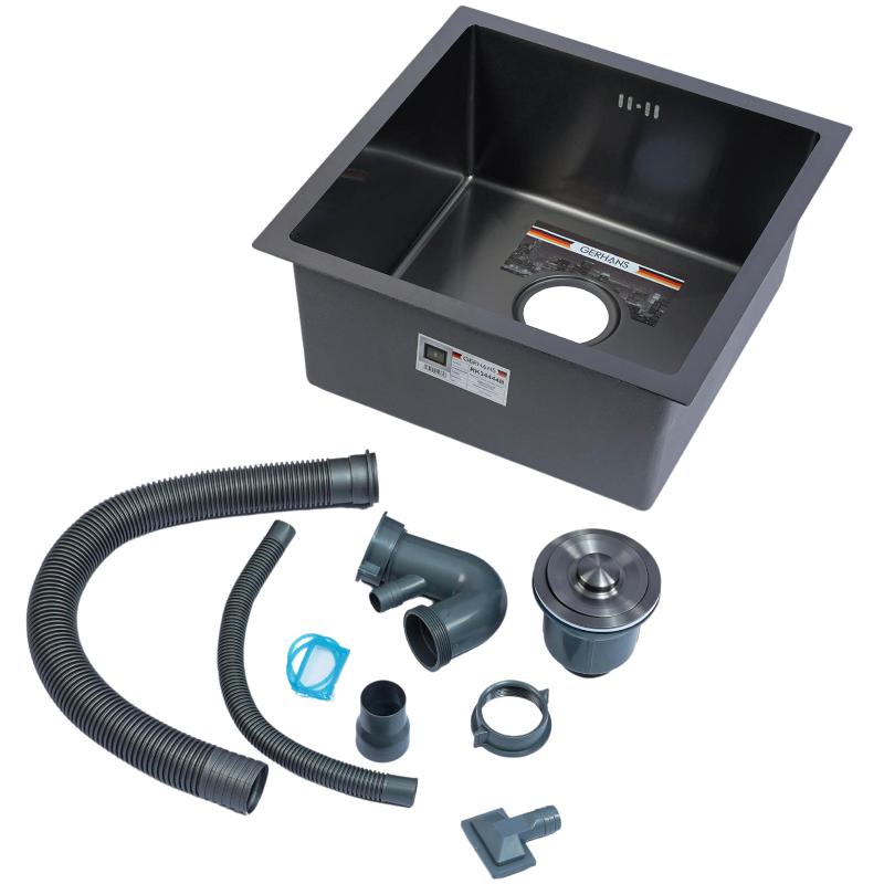 Приобрести gerhans кухонная мойка 44х44 см, под столешницу, графит