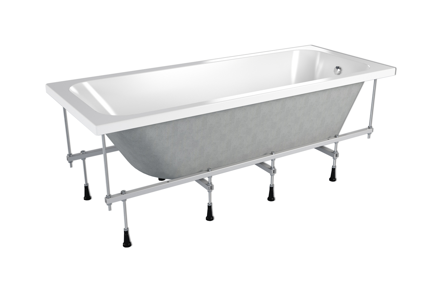 Приобрести loranto ванна акриловая candia 170х70 см, белая (cs00083753)