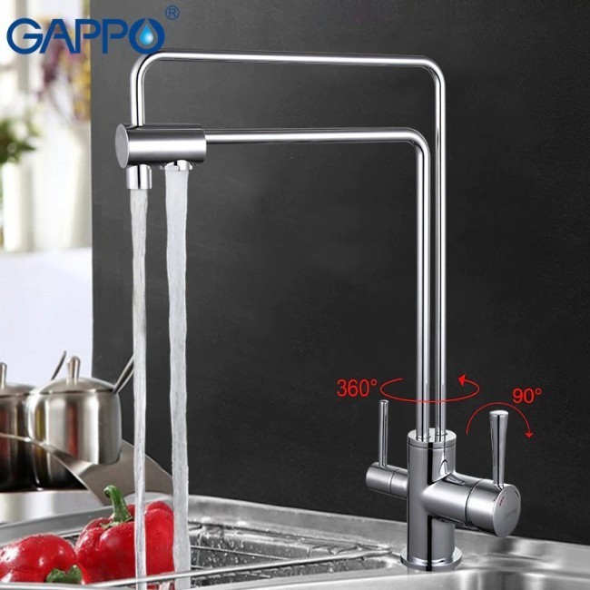 Приобрести gappo смеситель для кухни g4398-5 с подключением к фильтру, хром 88966