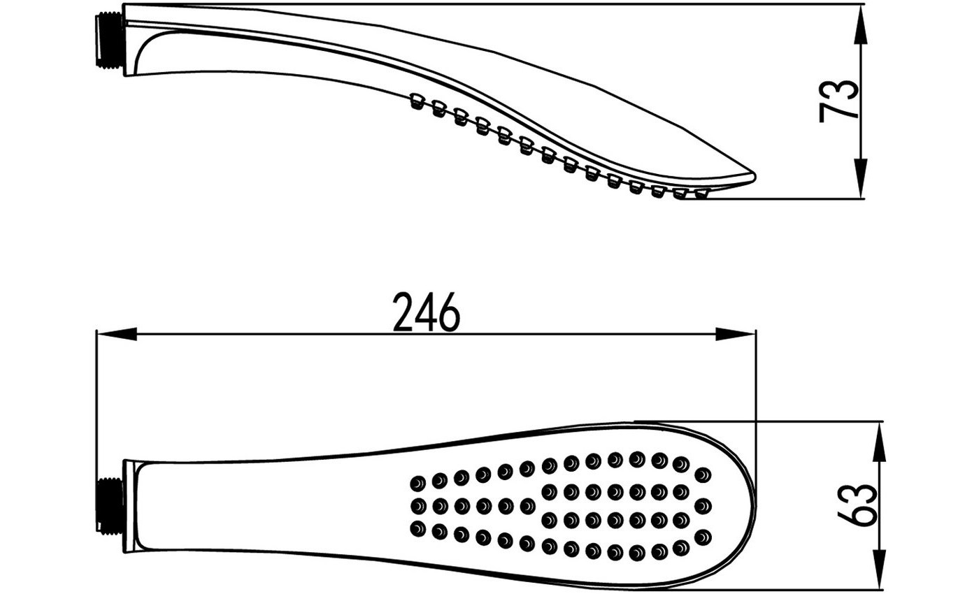Приобрести lemark душевая лейка 1 режим 63мм, хром lm8006c