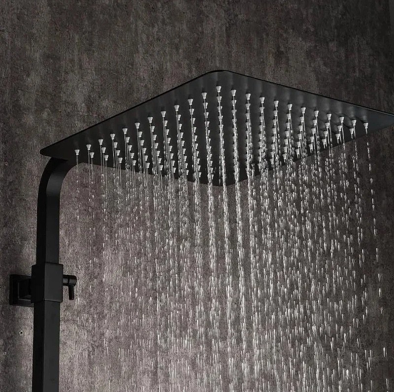 Приобрести gappo душевая система g2417-6 с изливом, черный 27733