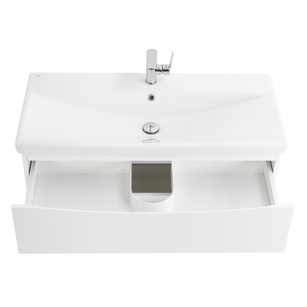 Приобрести belbagno тумба с раковиной marino-cer 100 см, подвесная bianco lucido , белая раковина