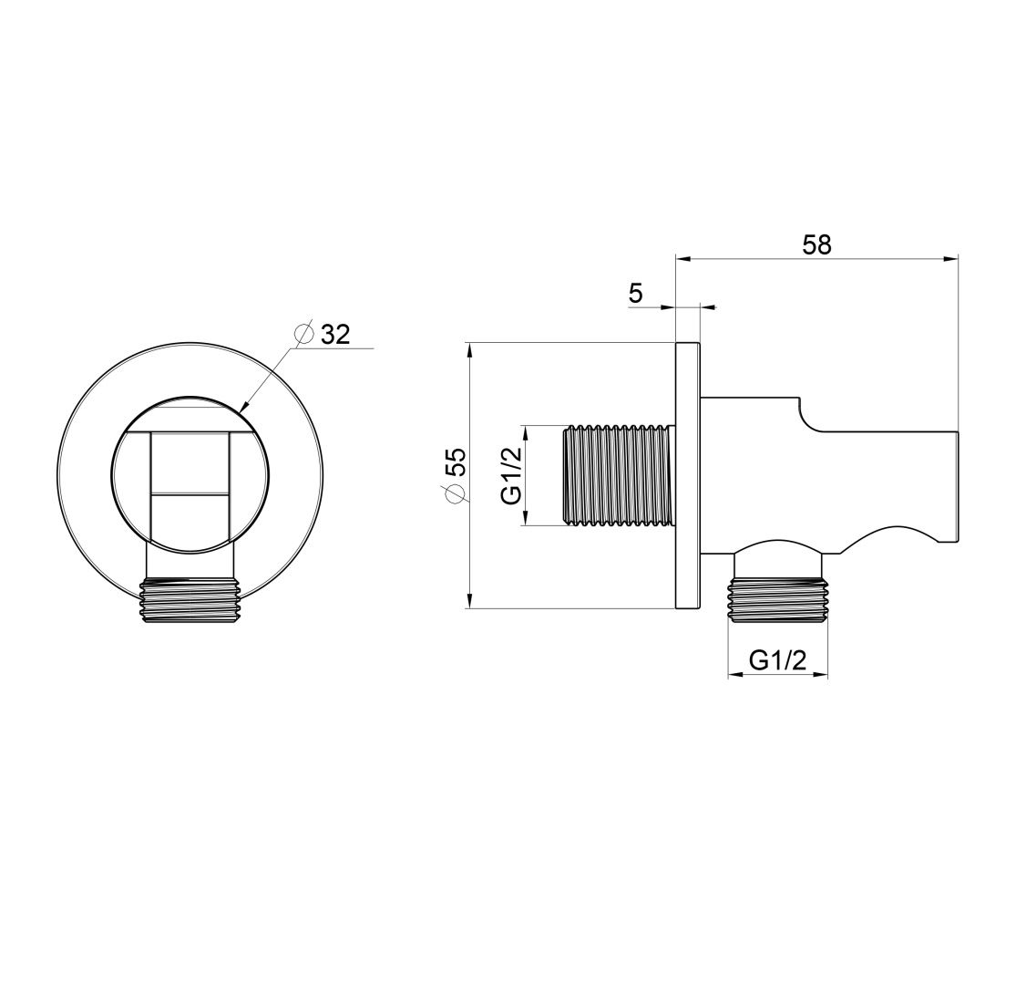 Приобрести шланговое подключение с держателем wonzon & woghand, хром (ww-hz2319-cr)