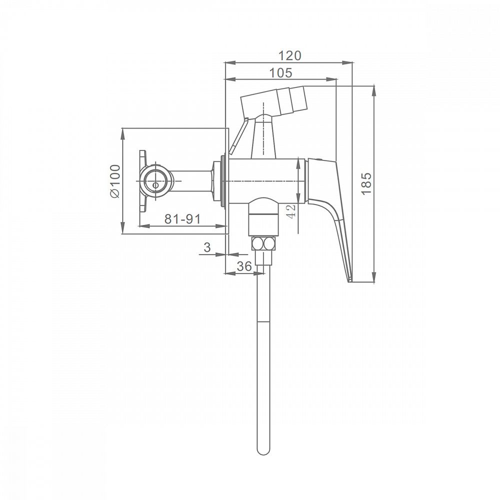 Приобрести raglo смеситель с гигиеническим душем, медь r07.52.33