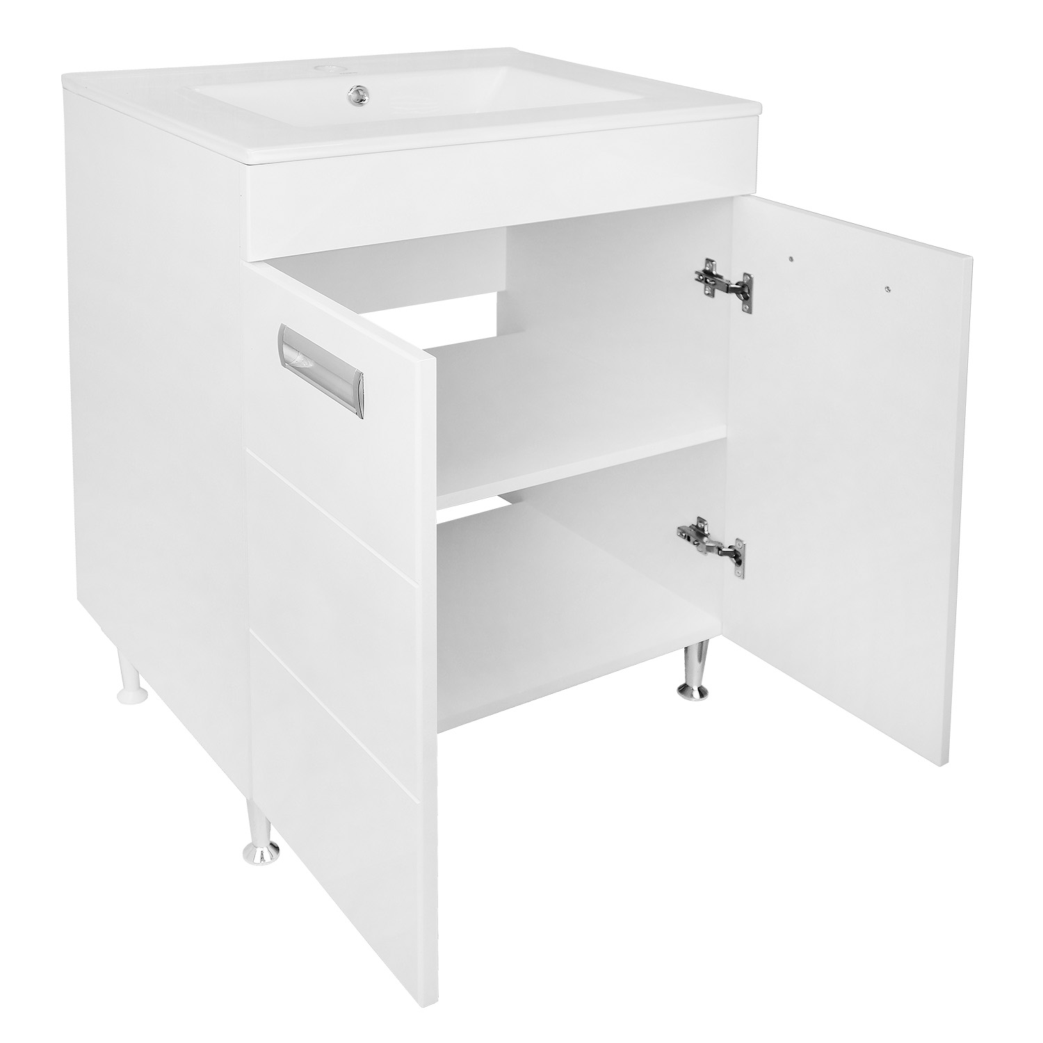 Приобрести loranto тумба напольная с раковиной дина 60 61х47 см, белая (cs00089907)