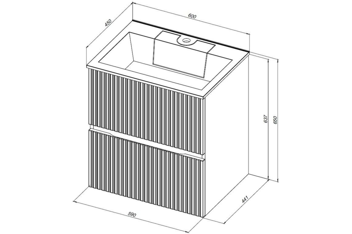 Приобрести aquanet тумба с раковиной джейн 60 см, мисти грин