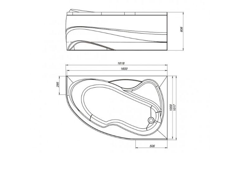 Приобрести mirsant акриловая ванна ливадия premium 160x100 см r