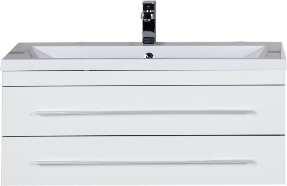 Приобрести aquanet тумба с раковиной верона 100 см, белая (подвесная 2 ящика)