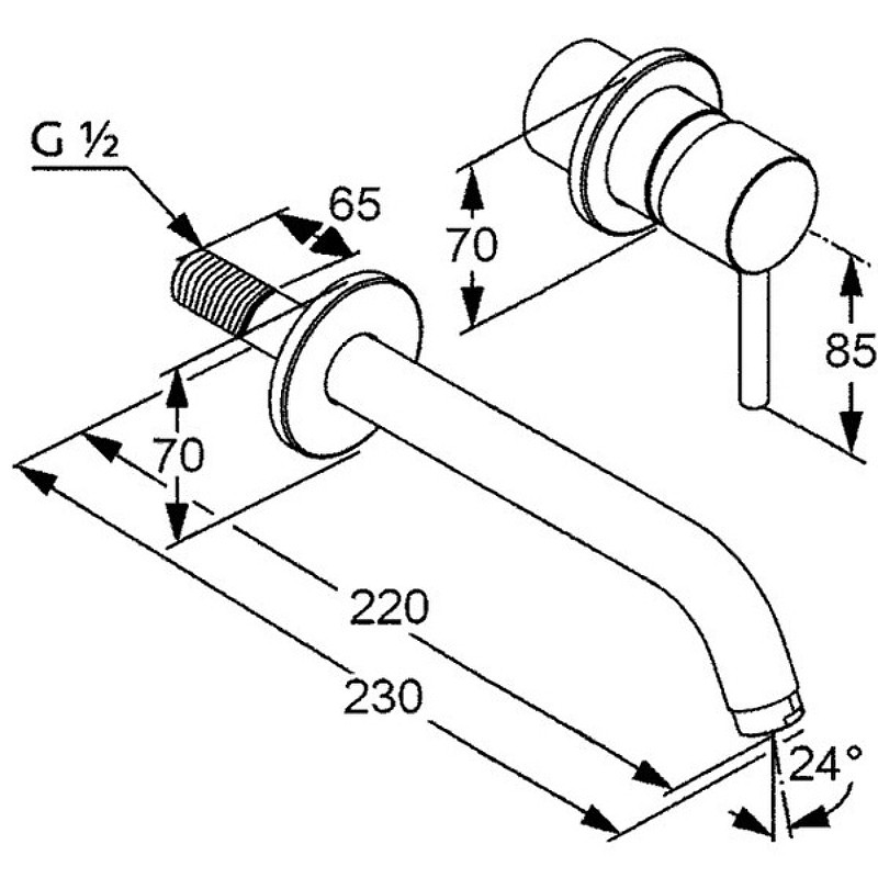 Приобрести kludi bozz однорычажный смеситель для раковины, внешняя монтажная часть, излив 220 мм, арт. 382450576