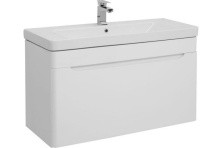 Aquanet Тумба с раковиной София 105 см, белая глянец (2 ящика)