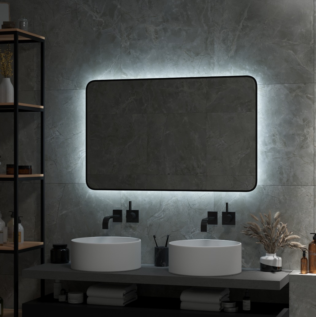 Приобрести continent зеркало с подсветкой torry 120х70 см, бесконтактный включатель, черное