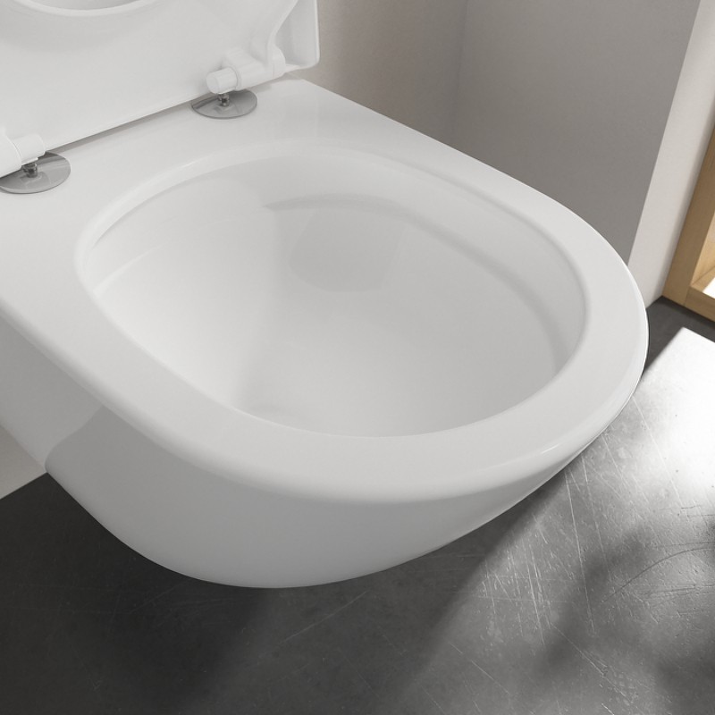 Приобрести унитаз подвесной villeroy boch subway 3.0, безободковый с тонким сиденьем микролифт 4670ts01