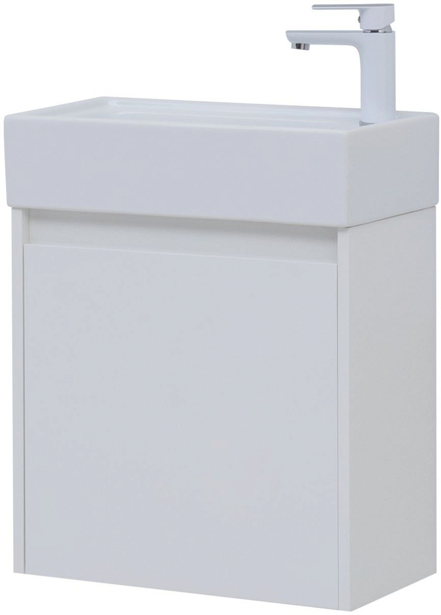 Приобрести aquanet тумба с раковиной nova lite 50 см, белая глянец (1 дверца)