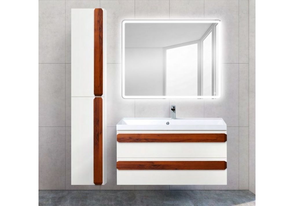 Приобрести пенал подвесной belbagno aurora-1600-2a-sc-bl-p-l 35 см, левый, bianco lucido