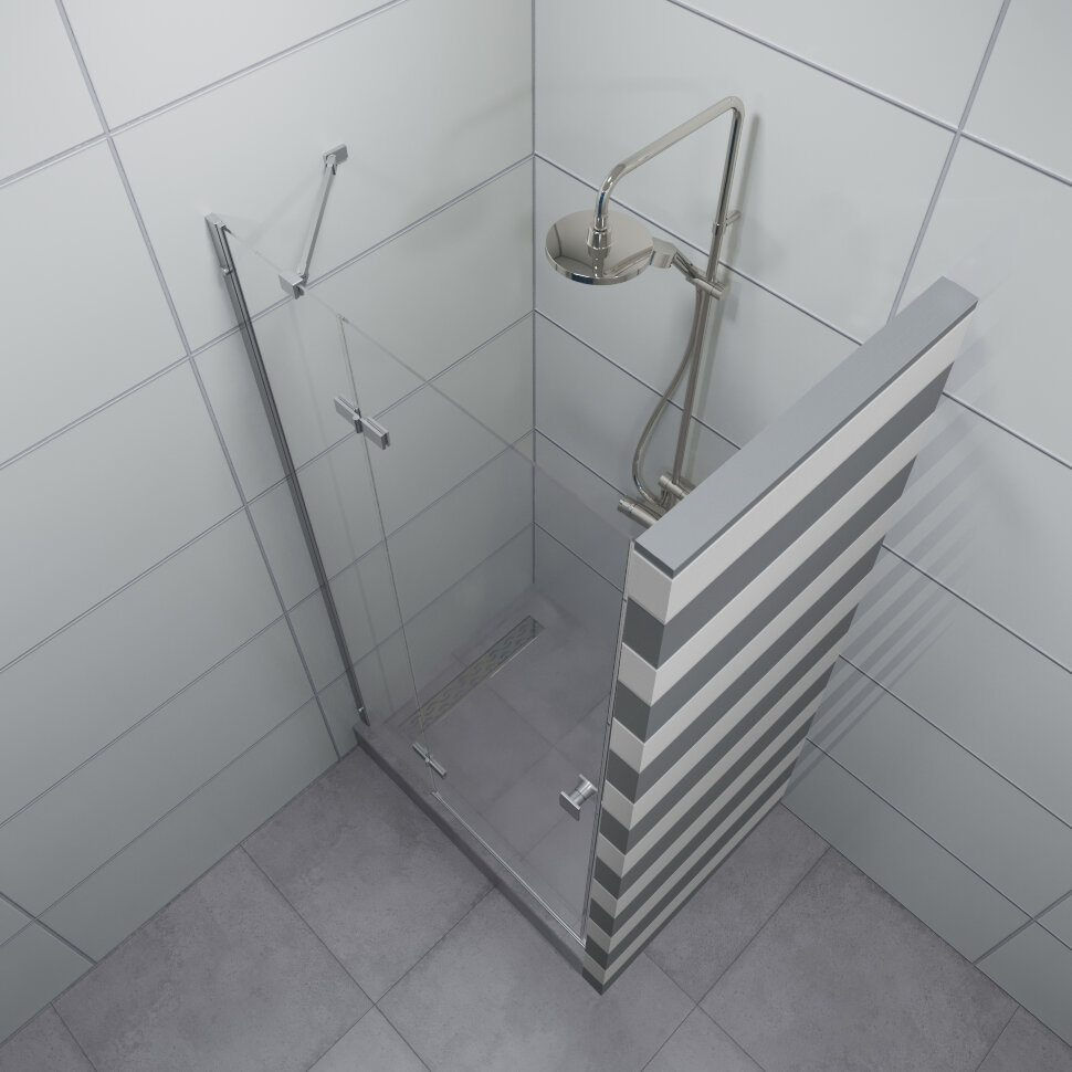 Приобрести triton душевая дверь бруно 190x99 см, прозрачная щ0000053750