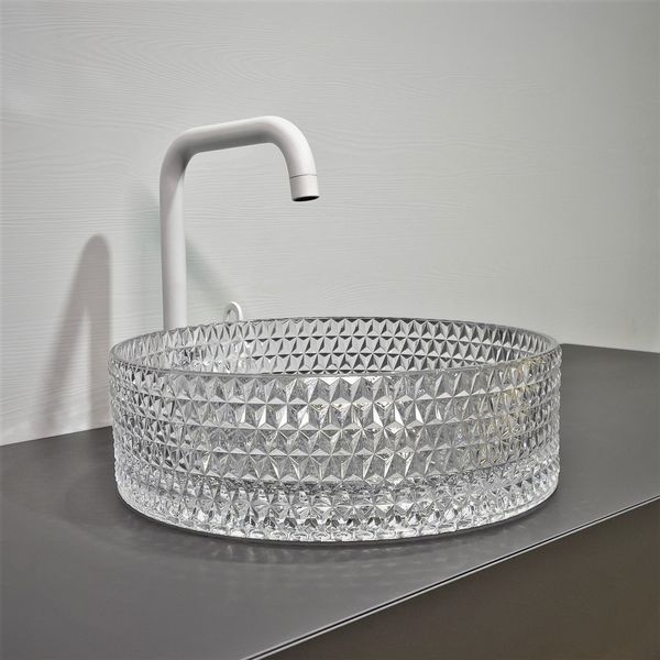 Приобрести comforty раковина накладная gl01 36х44 см, стеклянная