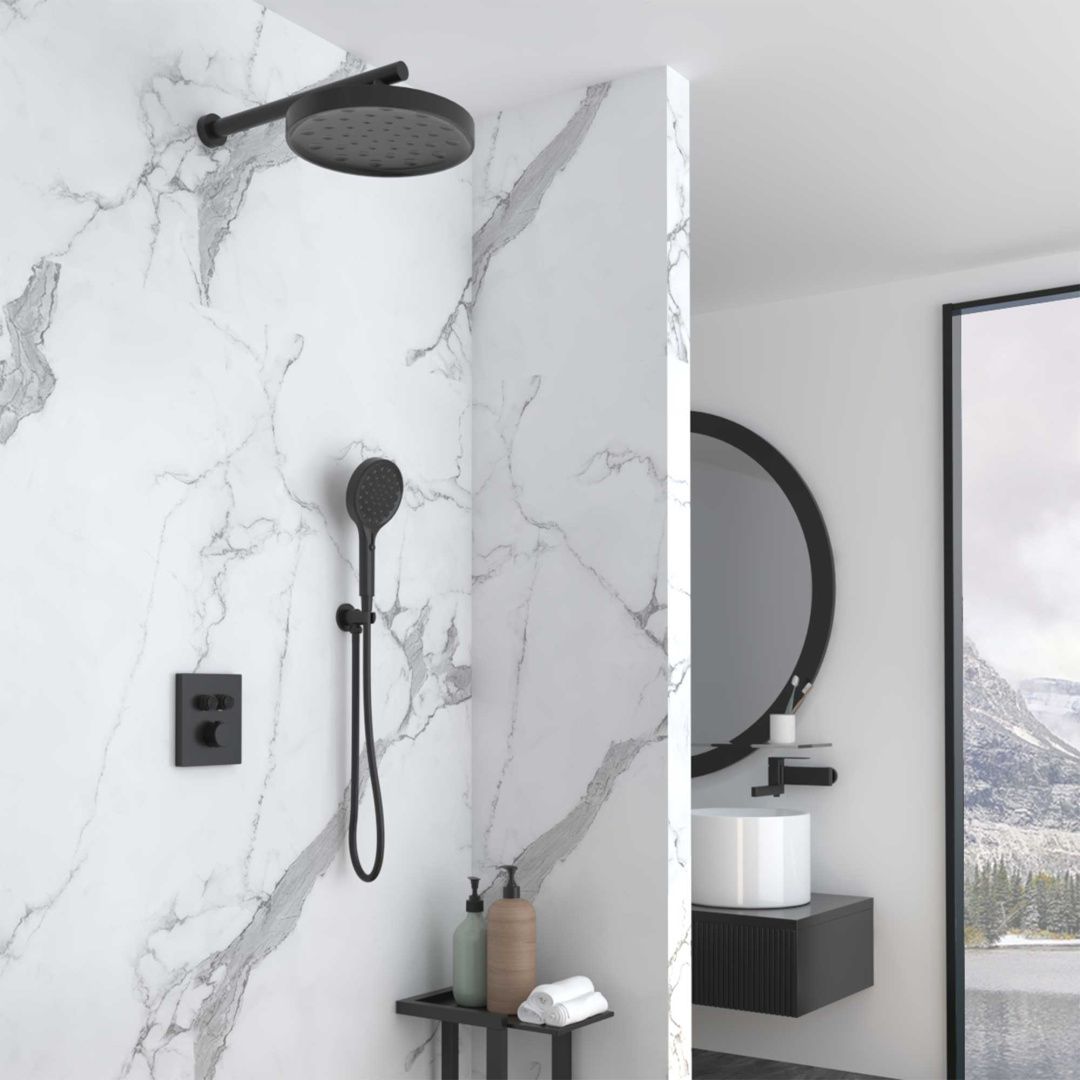 Приобрести vincea встраиваемая душевая система inspire, черная матовая vsfw-3i21mt2mb