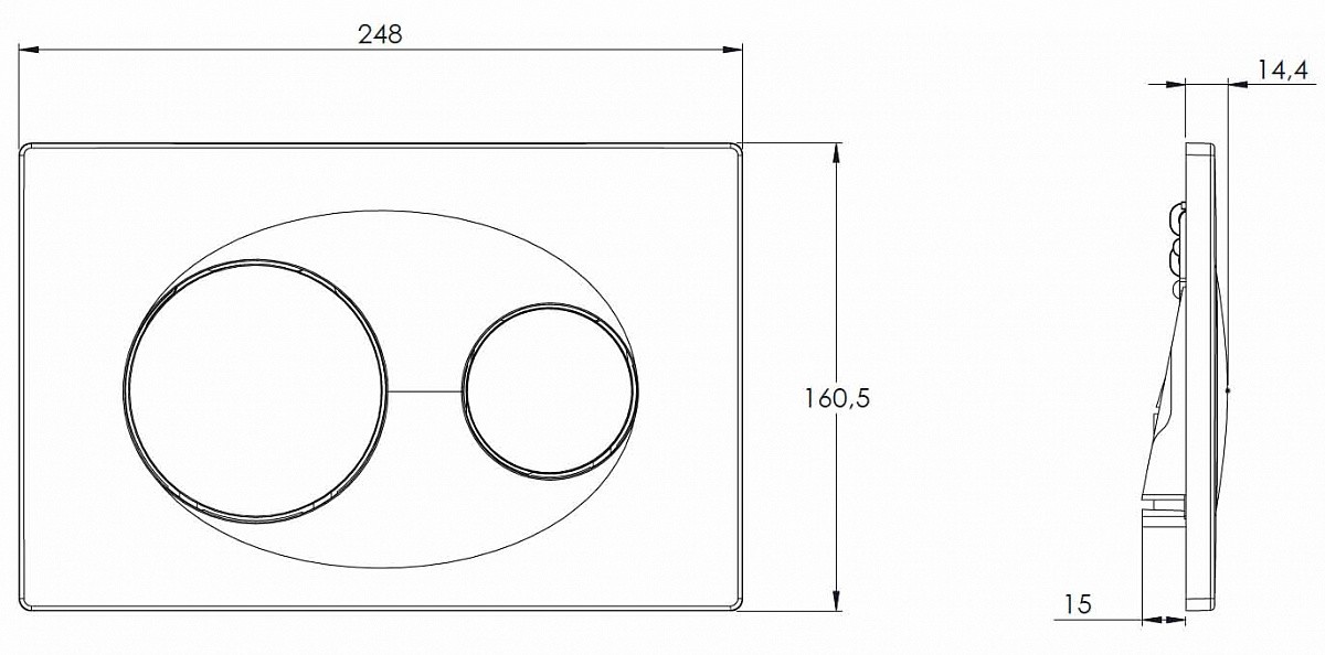 Приобрести azario смывная клавиша, белая az-8200-0011