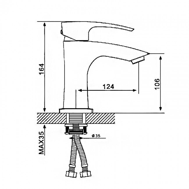 Приобрести gappo смеситель для раковины g1007-5, сатин 85247