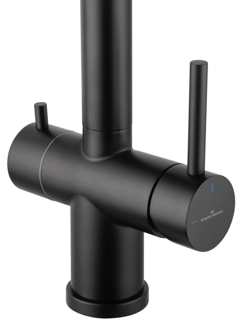 Приобрести смеситель для кухни с гибким изливом и подключением фильтра wonzon & woghand, черный матовый (ww-88458009-mb)