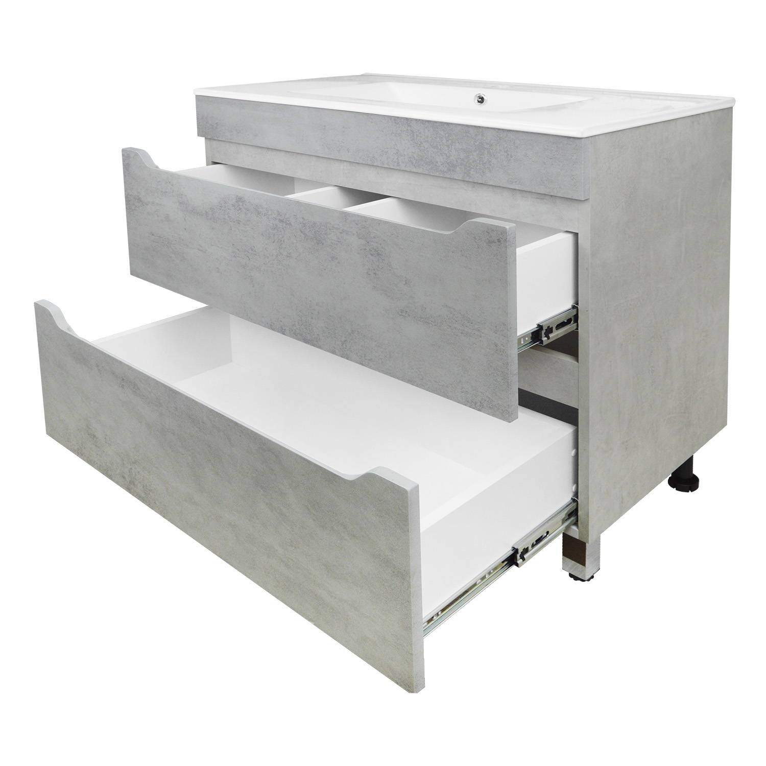 Приобрести loranto тумба напольная с раковиной florena 80 81х81 см, светлый бетон (cs00086992)