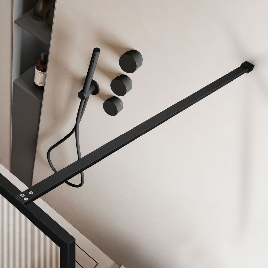 Приобрести vincea душевая перегородка walk-in 70 см, рифленое, черное матовое vsw-1hp700flb