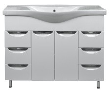 Loranto Тумба напольная с раковиной Стиль-100/6 100х84 см , белая (CS00070807)