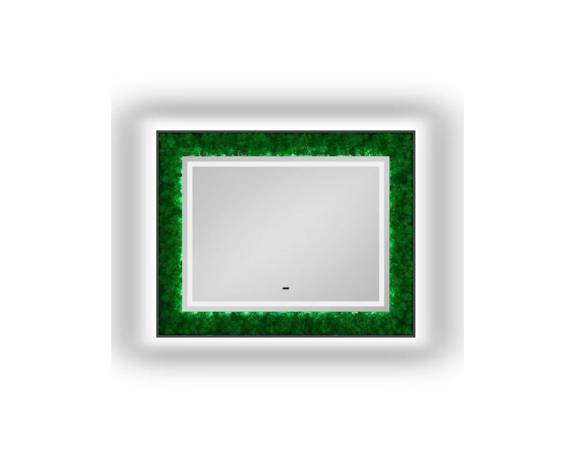Приобрести continent зеркало с подсветкой forest 100х80 см, бесконтактный включатель, зеленое