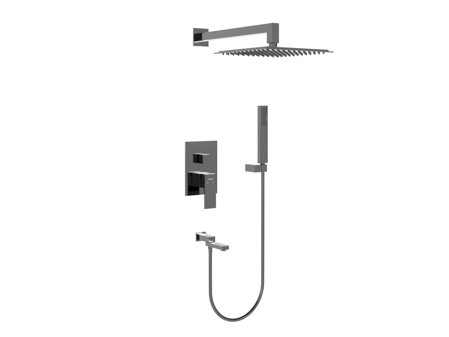 Приобрести hayzburg встраиваемая душевая система, черный хром hb-1001bch