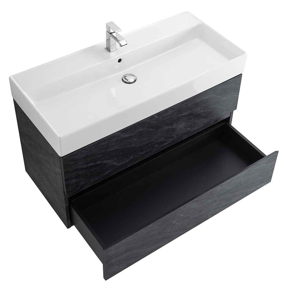 Приобрести cezares тумба подвесная с раковиной molveno 46 100 см antracite, антрацит molveno 46-100-2c-so-antr