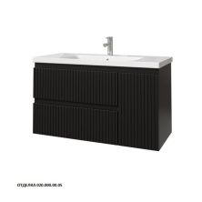 Caprigo Тумба с раковиной FORTE-Smalty STRIPE 100 см, правая, графит, эмаль