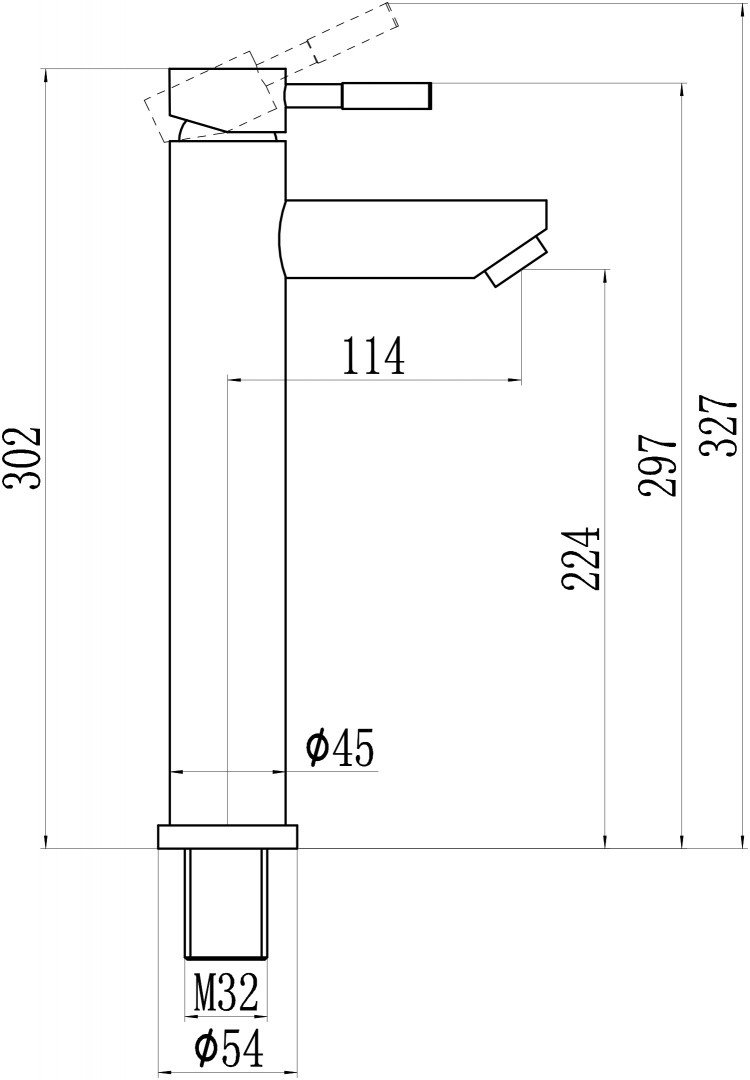 Приобрести savol смеситель для раковины 297мм, высокий, нержавеющая сталь s-sus2002