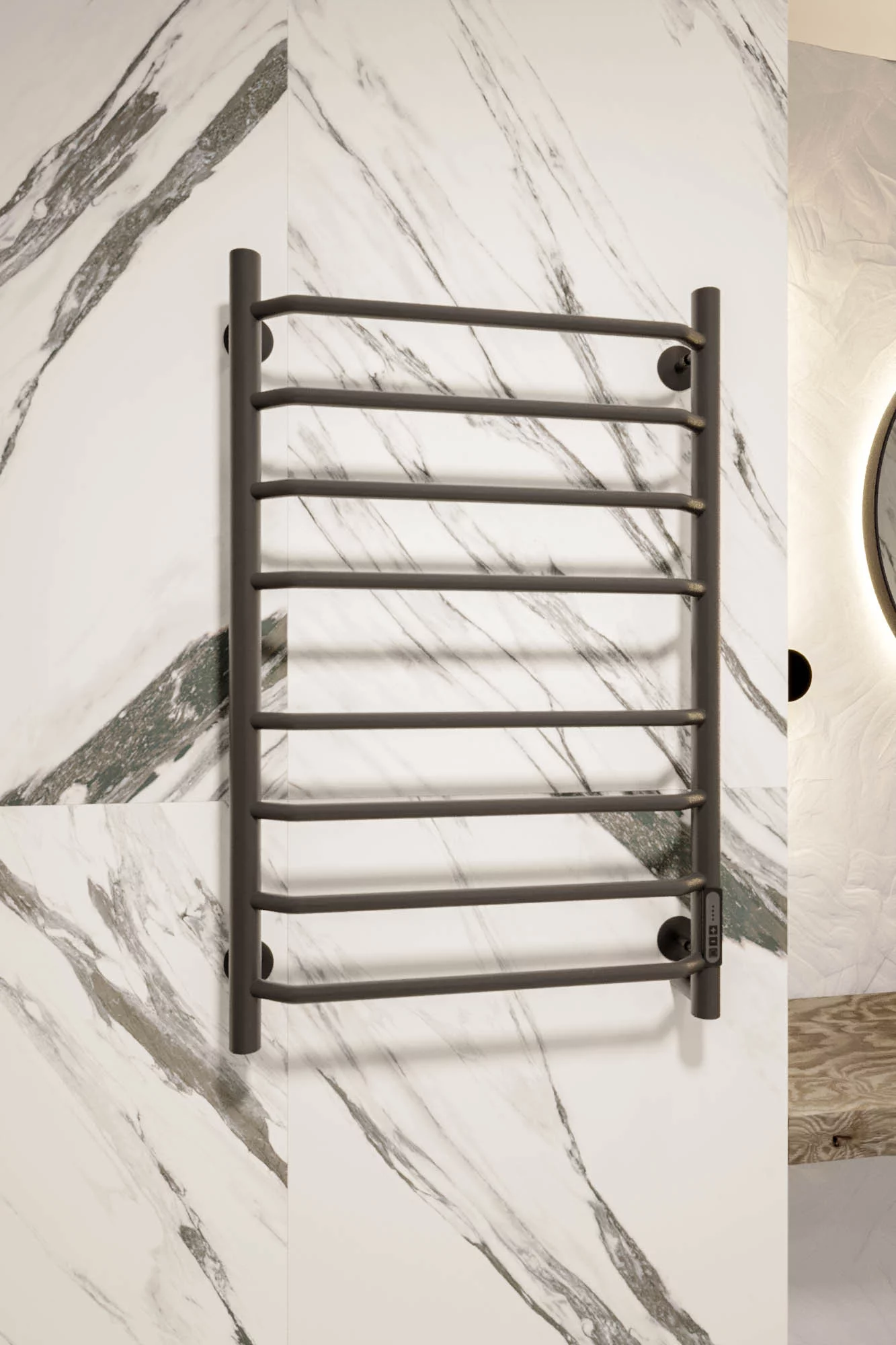 Приобрести veconi полотенцесушитель электрический cantu-a 50х80 см, черный c8050b-a