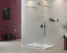 Cezares Душевая перегородка LIBERTA 140 см, черная LIBERTA-L-2-140-C-NERO