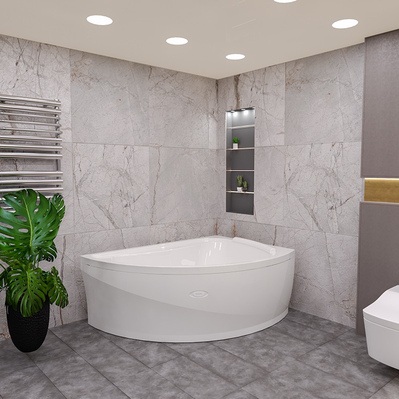 Приобрести радомир акриловая ванна альбена 168x120 см r ( комплект каркас, подголовник и слив )