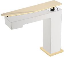 Boheme Смеситель для раковины Q, белый\золото 141-WG.2