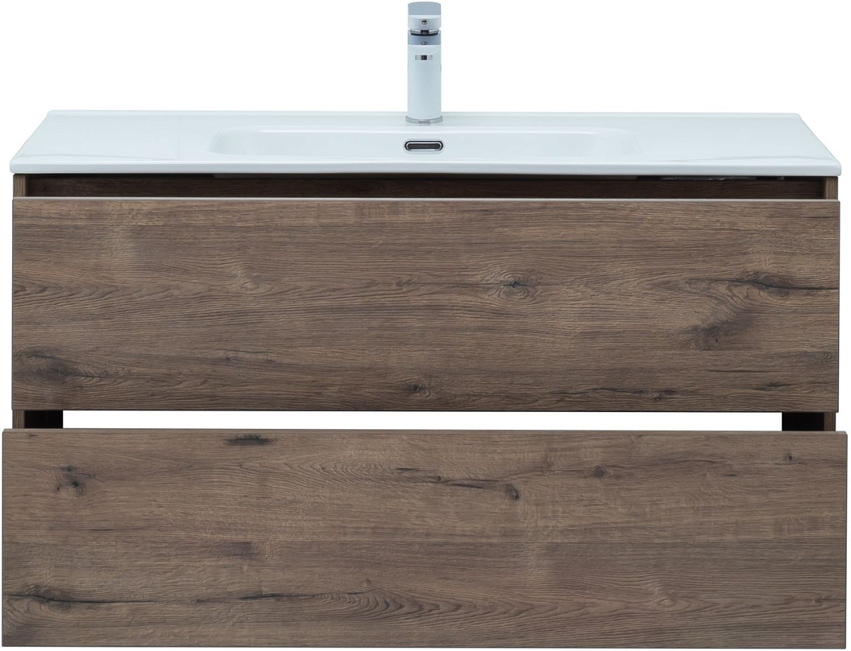 Приобрести aquanet тумба с раковиной lino 100 см, дуб веллингтон