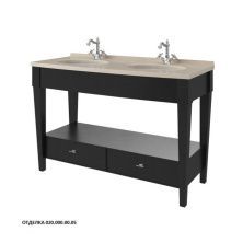Caprigo Тумба с раковиной DALLAS 140 см, черная, эмаль