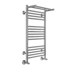 Terminus Полотенцесушитель Аврора П16 40х80 см, с полкой, водяной, хром