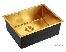 Emar Кухонная мойка 59х42 см, золото EMB-132 PVD EMB-128A PVD Nano Golden