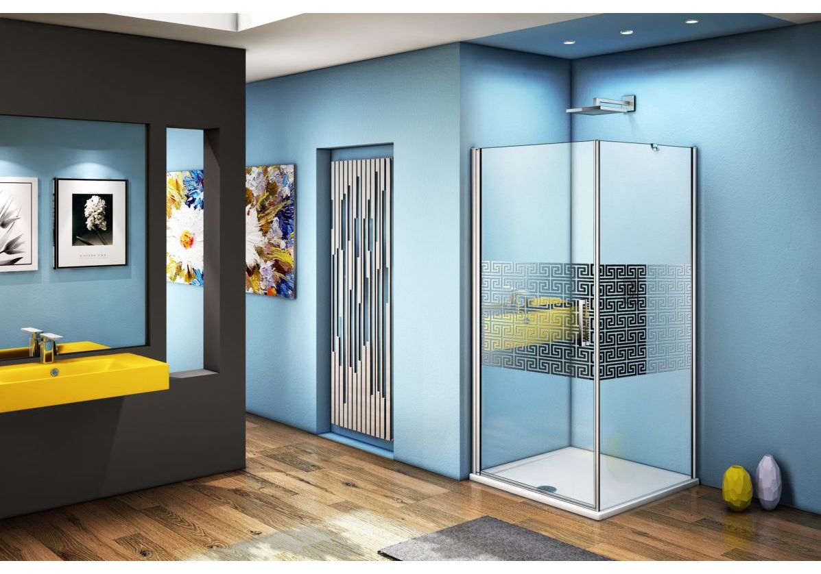 Приобрести ограждение душевое bas fantasy cr-80-f-ch 80х80 см (узор)