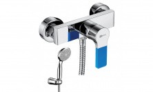 LEMARK Смеситель для душа Aura, хром\голубой LM0603C