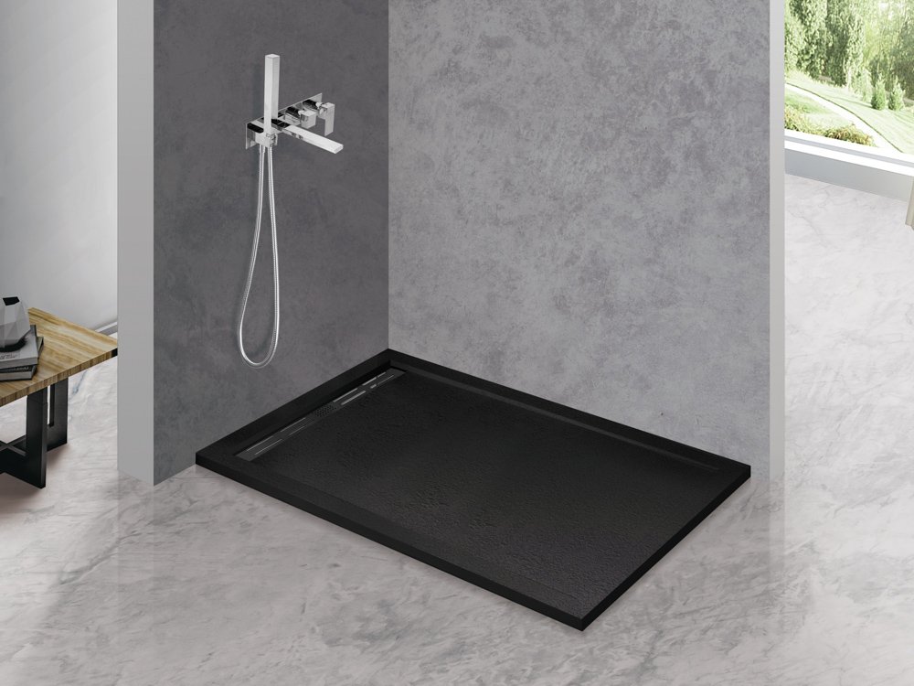 Приобрести cezares поддон из искусственного камня tray 120х90см tray-as-ah-120/90-30-nero