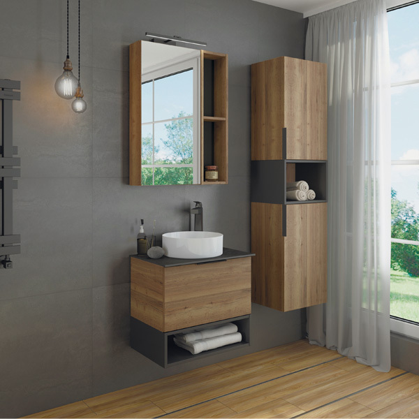 Приобрести сomforty тумба со столешницей и раковиной "штутгарт-60" дуб тёмно-коричневый с отверстием под смеситель №12