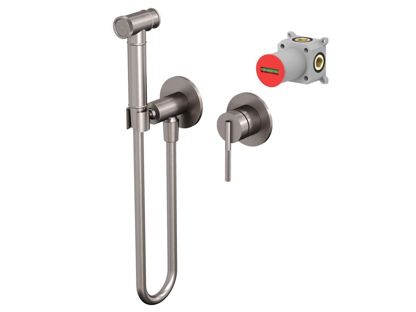 Приобрести hayzburg встраиваемый смеситель с гигиеническим душем, никель hb-4005-2bn