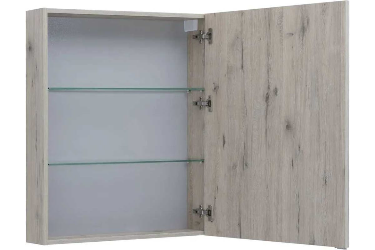 Приобрести aquanet зеркальный шкаф алвита new 70 см, дуб веллингтон белый