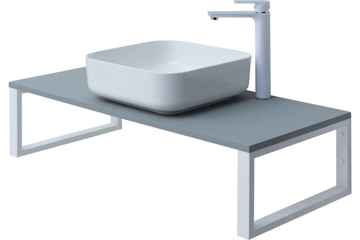 Приобрести столешница для раковины aquanet арт 100 см, мисти грин