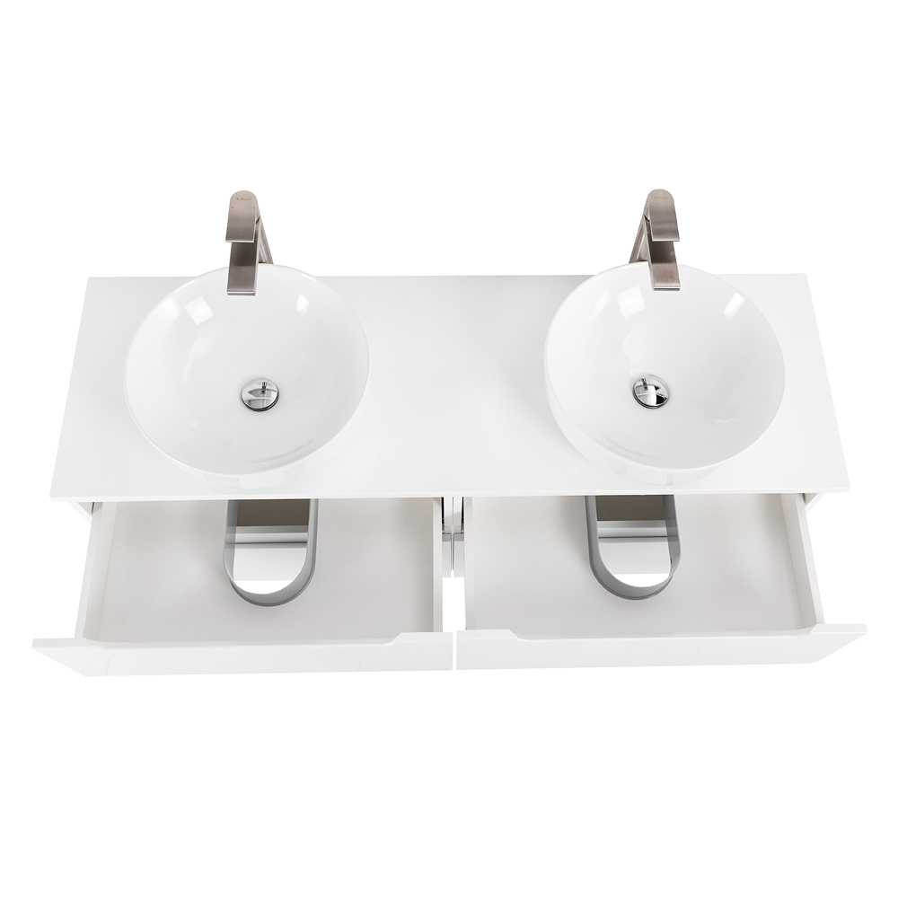 Приобрести belbagno тумба со столешницей etna 120 см, подвесная bianco lucido