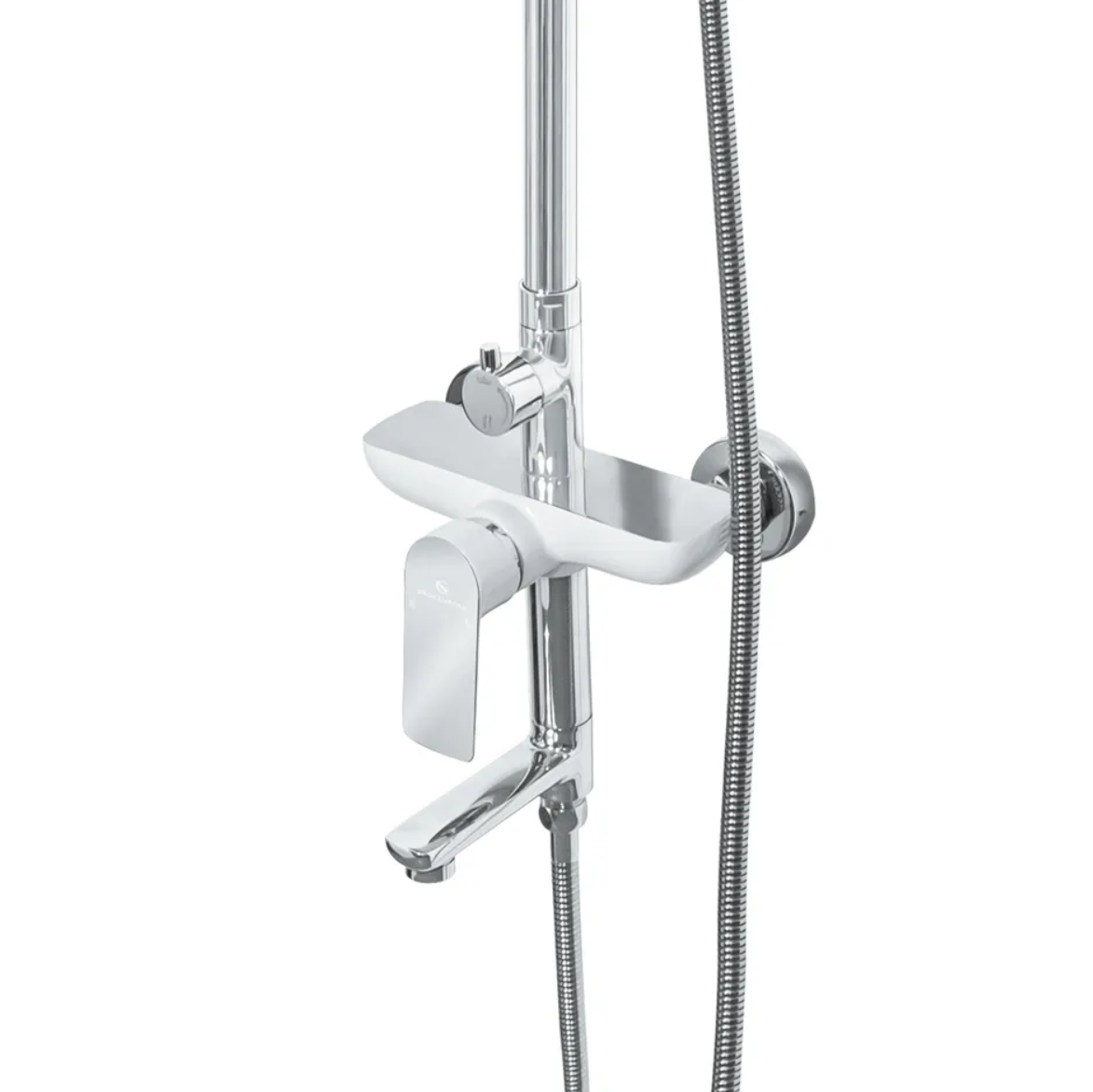 Приобрести grocenberg душевая система, белая\хром gb7009wc